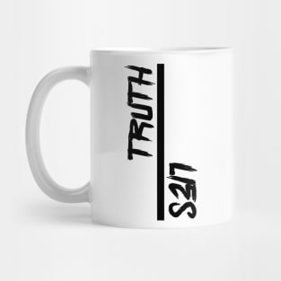 Truth/Lies Word Art Minimalist Design Mug